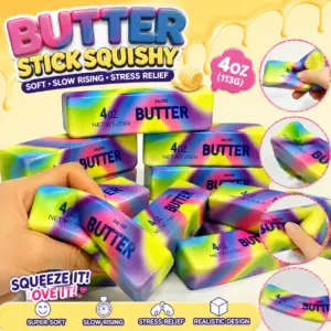 Butter & Cheese Bite Squishy — Slow-Rise Foam Bites