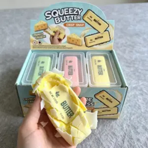 Crunchy Butter Stick Squishy — Yellow Slow-Rise Bar
