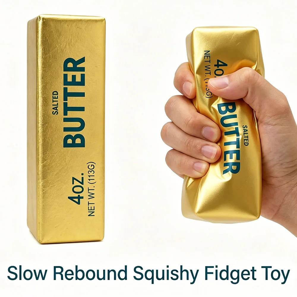 Glitter Butter Squishy — 4oz Slow-Rise Sparkle Stick