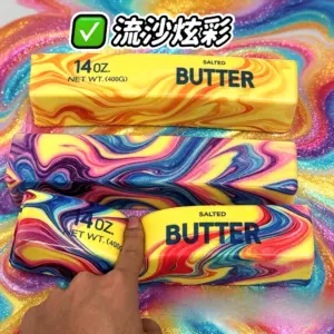 Press & Release Butter Squishy — Slow-Rise Stick