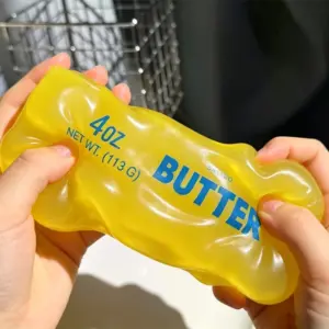 Warm-Tone Butter Squishy — Moldable Slow-Rise Stick