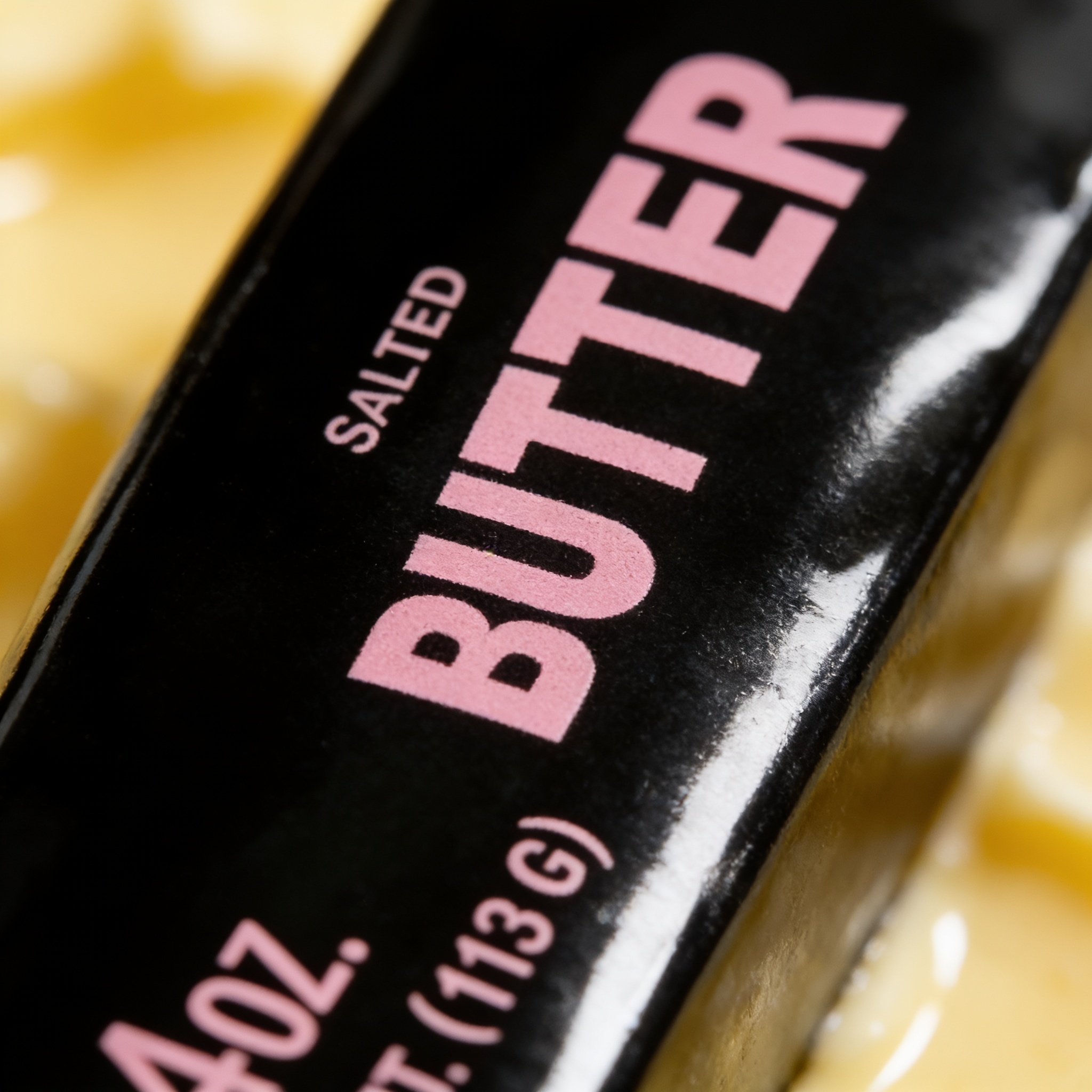Close-up of the black butter squishy glossy finish and pink print
