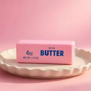 Pink butter squishy 4oz - pastel pink butter stick stress toy