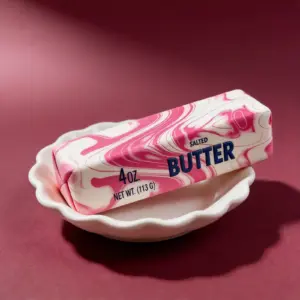 Pink marble butter squishy 4oz - marbled butter stick squishy