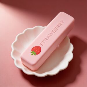 Strawberry butter squishy 4oz - pink butter stick squishy with embossed lettering