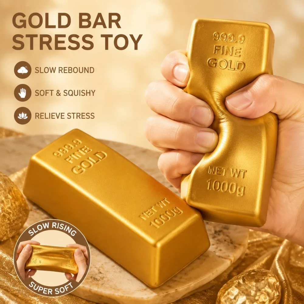 Golden Butter Squishy Fidget — 4oz Slow-Rise Stick
